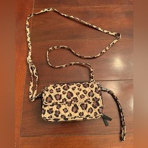 Vera Bradley leopard cross body/wristlet